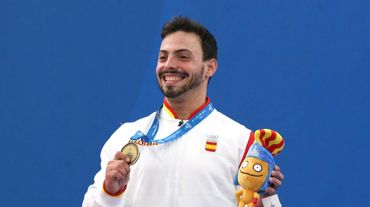 Un exultante Josué Brachi tras conseguir el bronce en los Juegos Mediterráneos