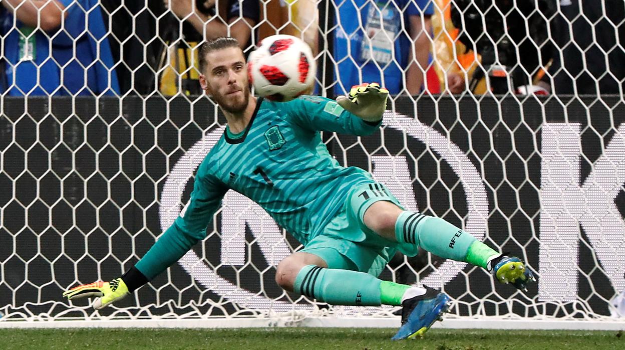 De Gea, durante el encuentro contra Rusia en el Mundial