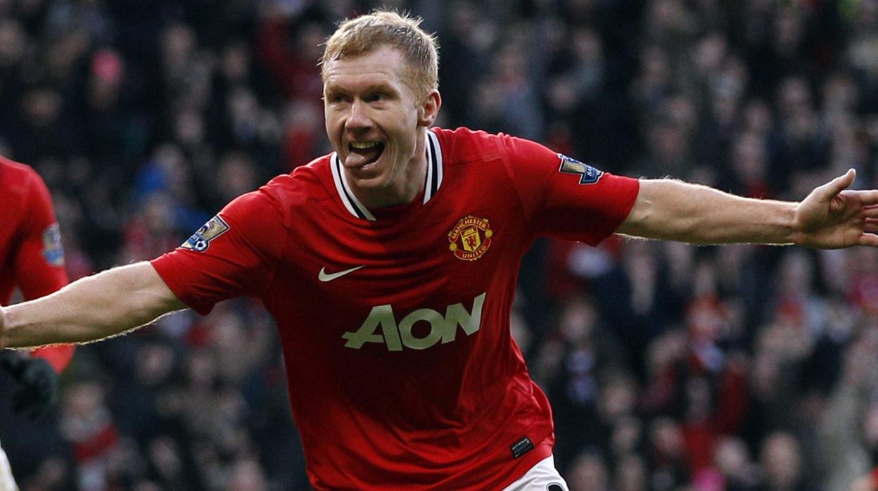 Scholes, durante su etapa como jugador en el Manchester United