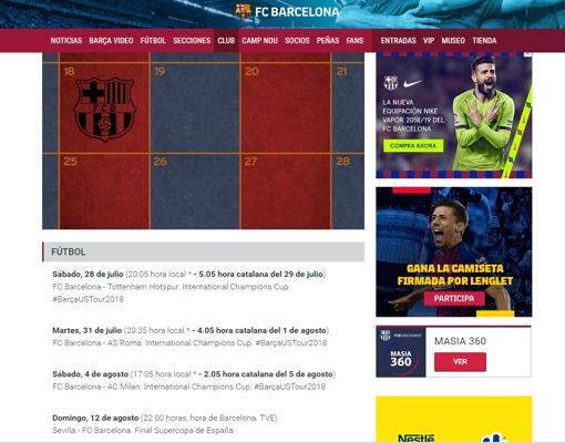 El horario independentista del Barcelona en la gira americana y la Supercopa de España