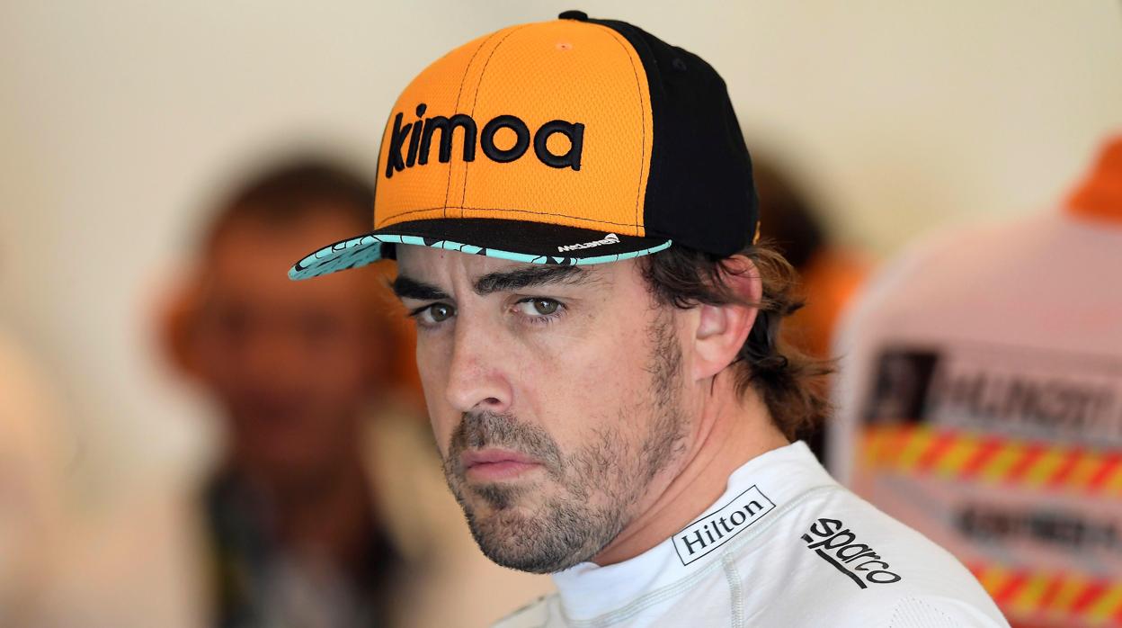 Fernando Alonso durante la sesión de entrenamientos libres del Gran Premio de Hungría