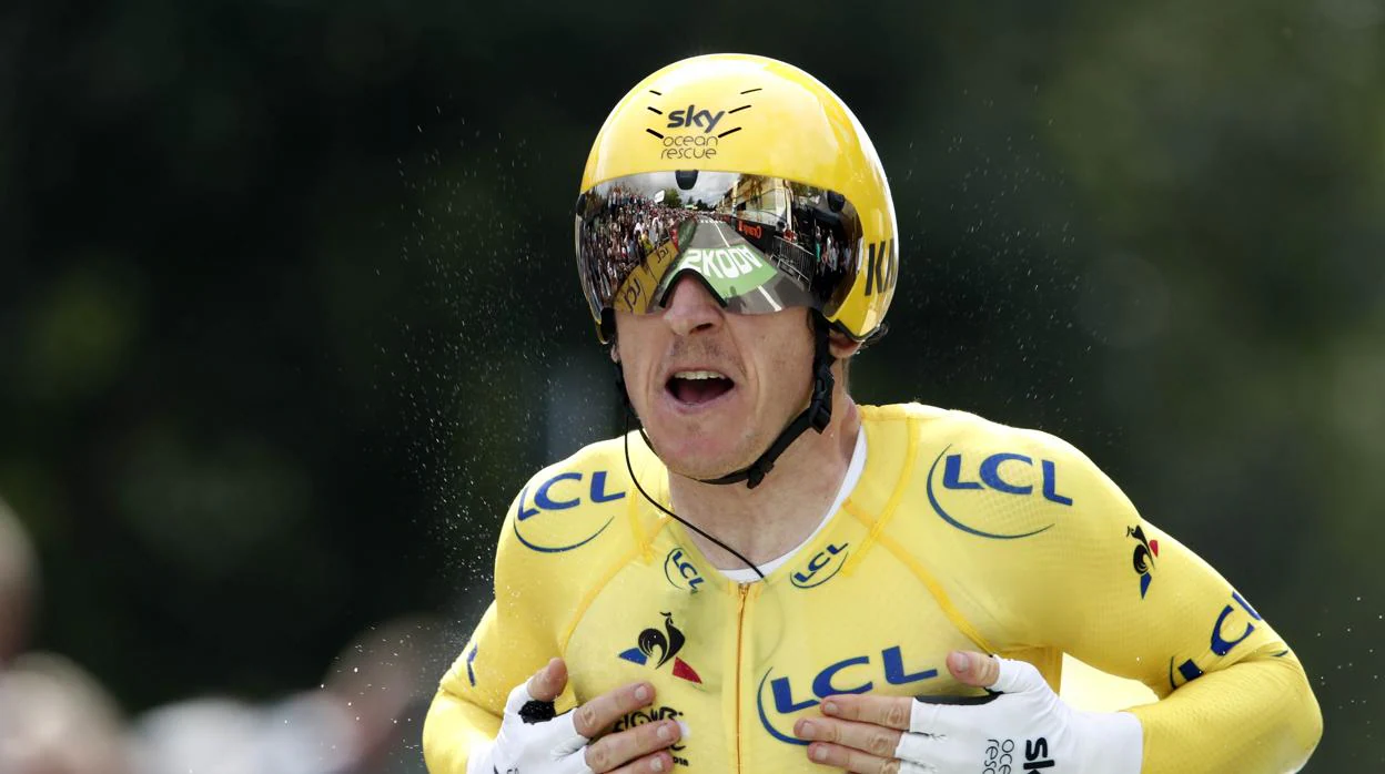 Geraint Thomas al terminar la vigésima etapa del Tour de Francia