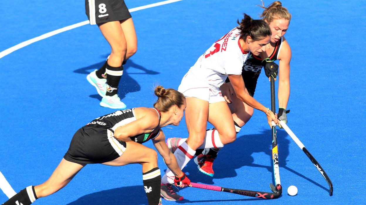 Beatriz Pérez, durante el partido de cuartos de final frente a Alemania