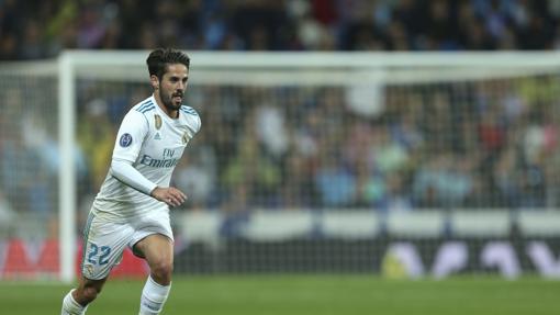 Isco en el partido de Champions League del real Madrid contra el Tottenham en 2017