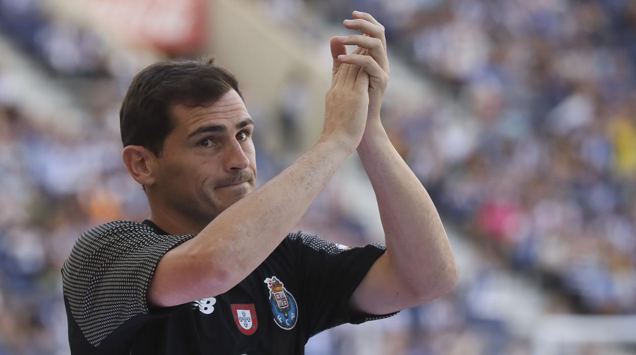 Iker Casillas, durante un encuentro con el Oporto en la liga portuguesa