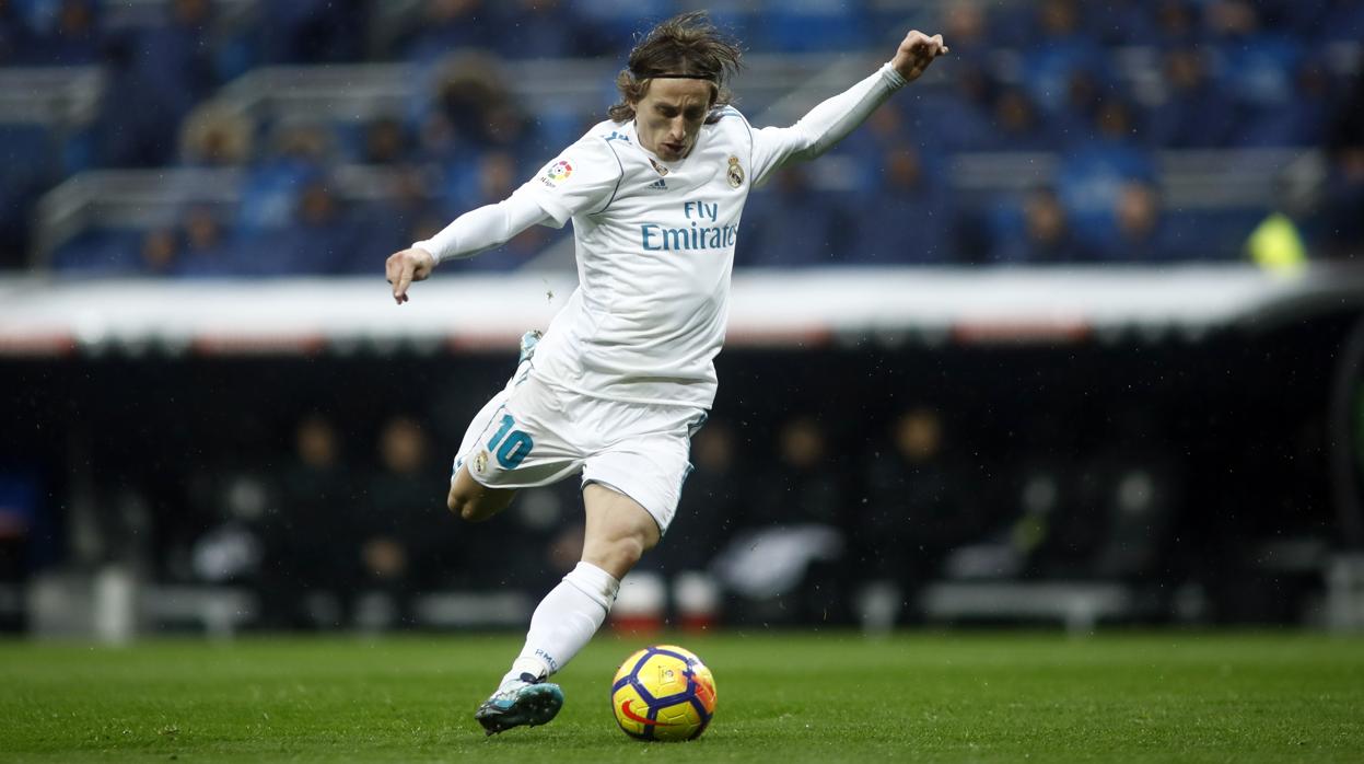 Modric, durante el partido de la Liga entre el Real Madrid y el Villareal en el estadio Santiago Bernabéu