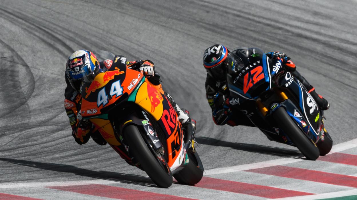 Oliveira y Bagnaia, en el GP de Austria