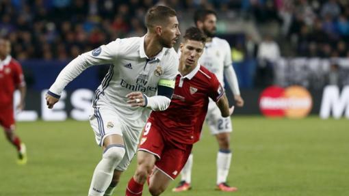 Sergio Ramos, en la final de 2016 ante el Sevilla