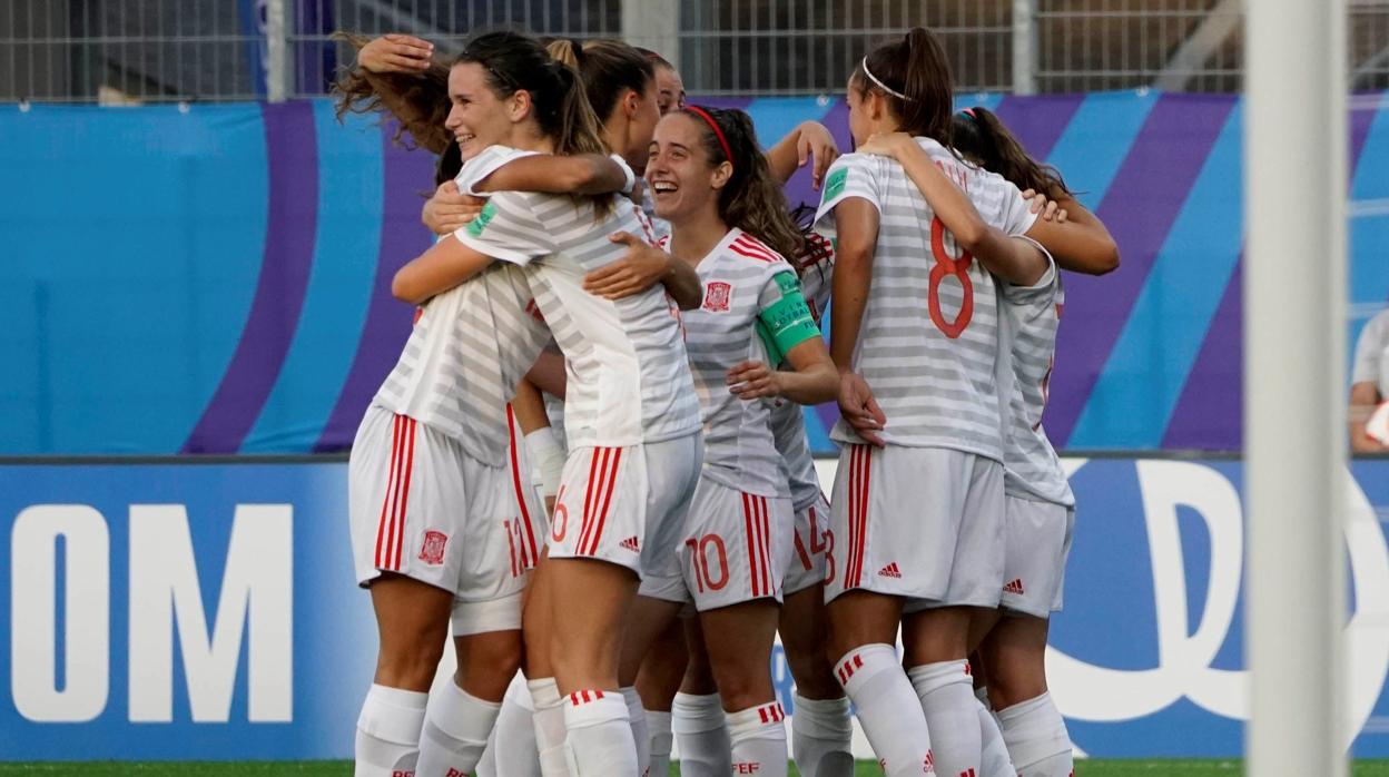 La selección celebra el tanto ante Francia en la semifinal