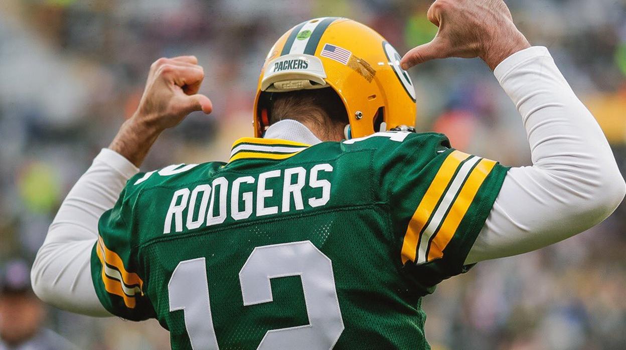 El quarterback de los Green Bay Packers Aaron Rodgers durante la pretemporada