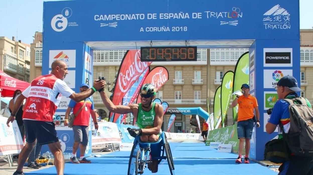 Jose Manuel Quintero en el Campeonato de España de Triatlón