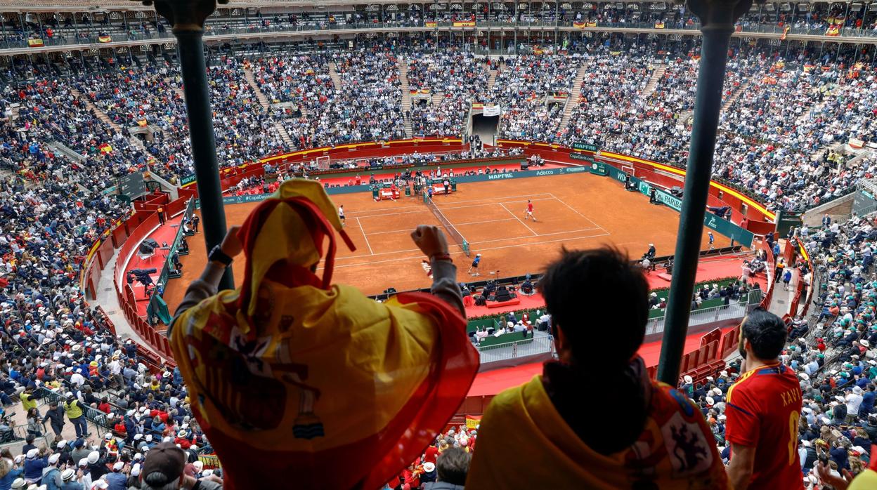 Una imagen de la eliminatoria España-Alemania del pasado abril en Valencia