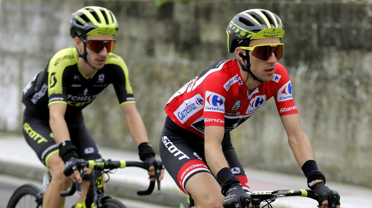 Los hermanos Yates durante la Vuelta