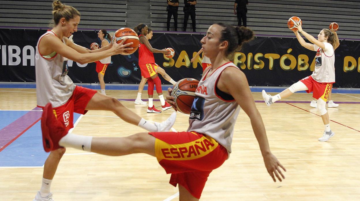 Entrenamiento de la selección española