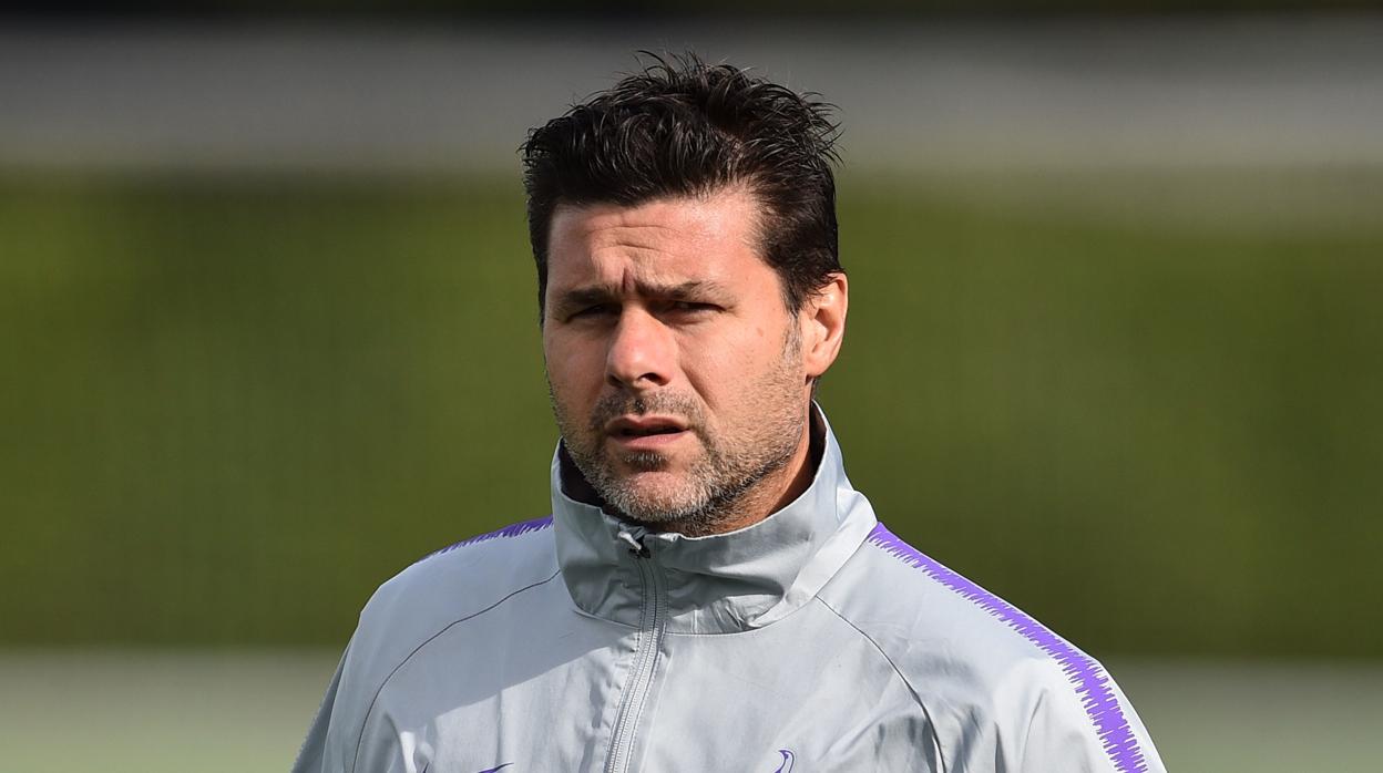 Mauricio Pochettino durante el entrenamiento de este martes