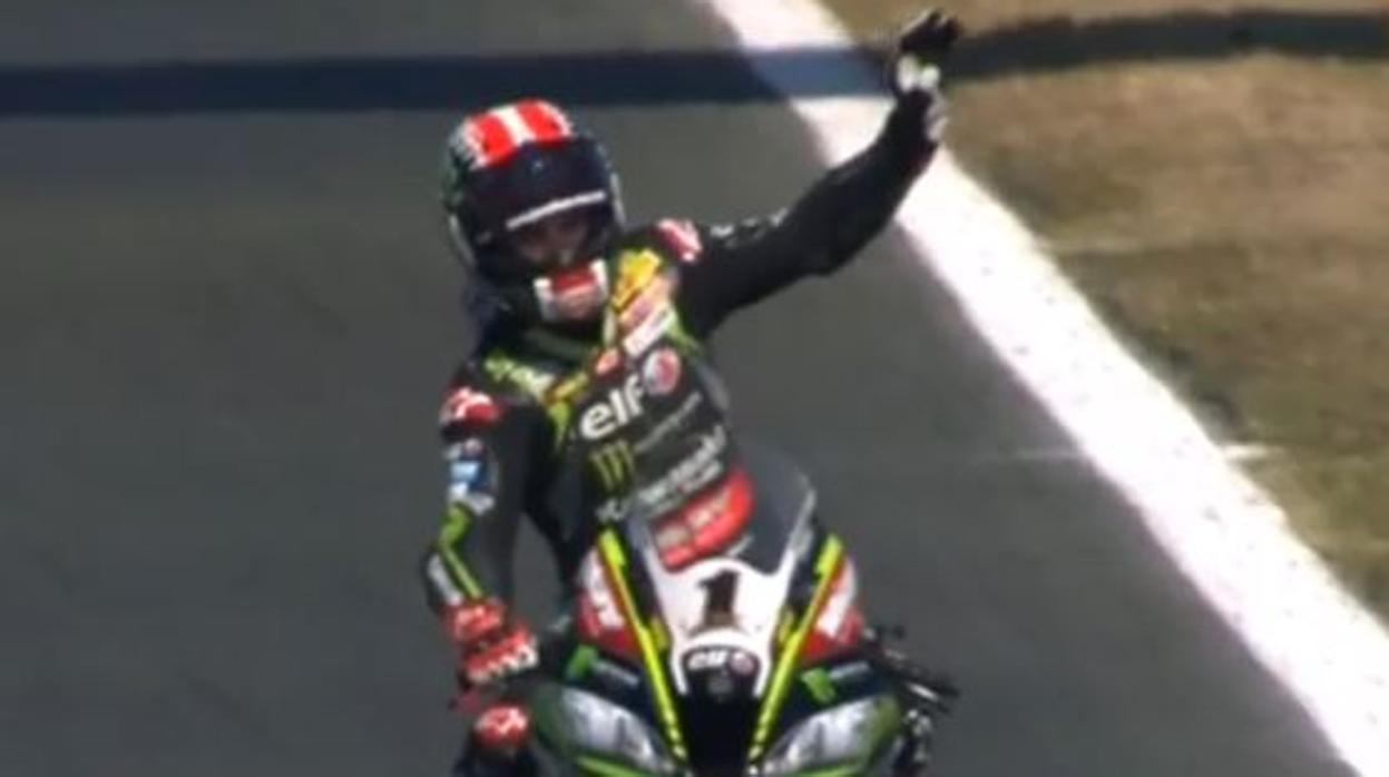 Jonathan Rea celebra su cuarto título mundial en la carrera de Magny Cours