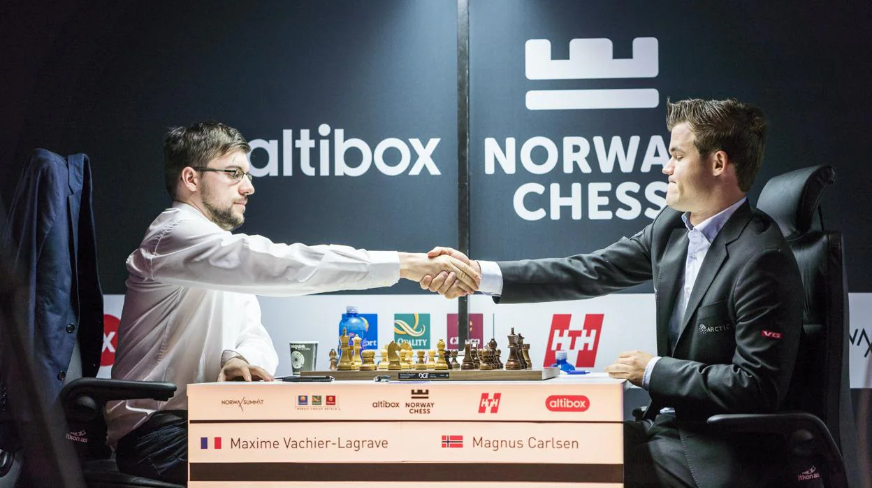 Maxime Vachier-Lagrave y Magnus Carlsen acuerdan tablas después de solo 17 movimientos en la última ronda del torneo de Noruega, en 2018