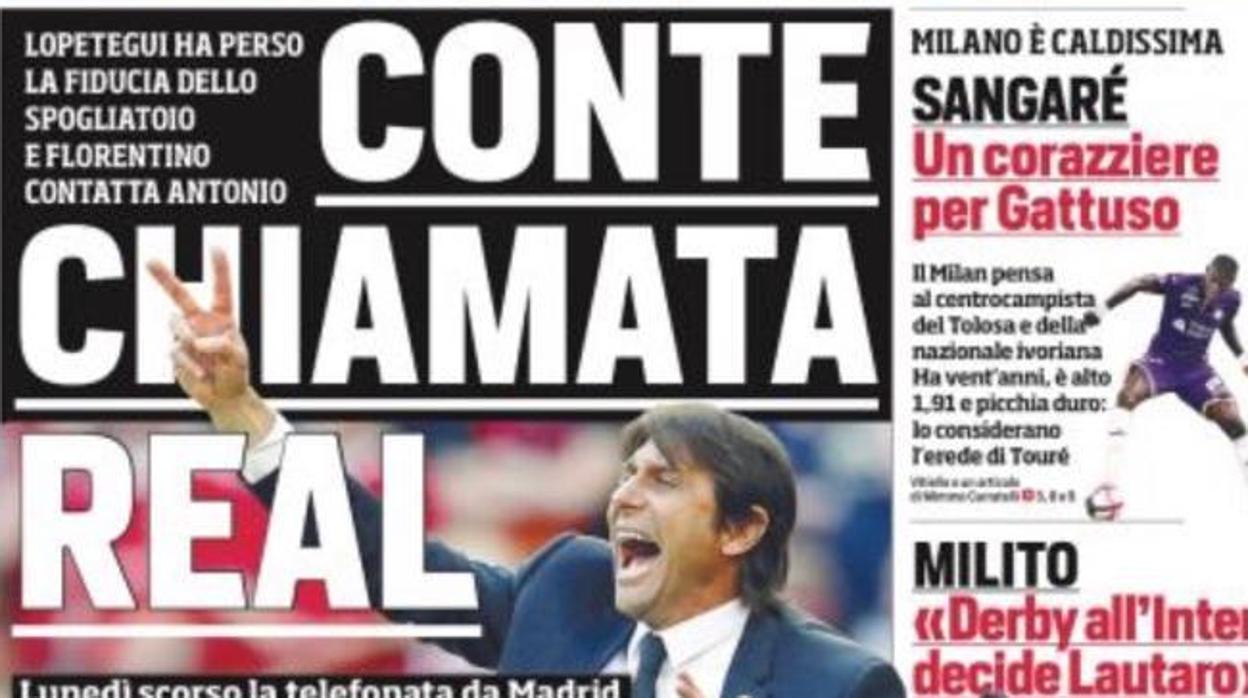 El Madrid sondeó a Conte según la prensa italiana