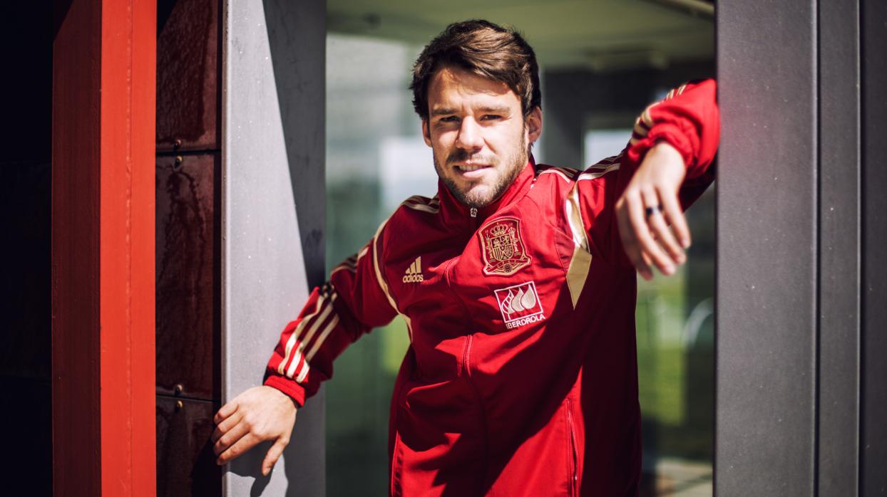 Juan Bernat, en una concentración de la selección española