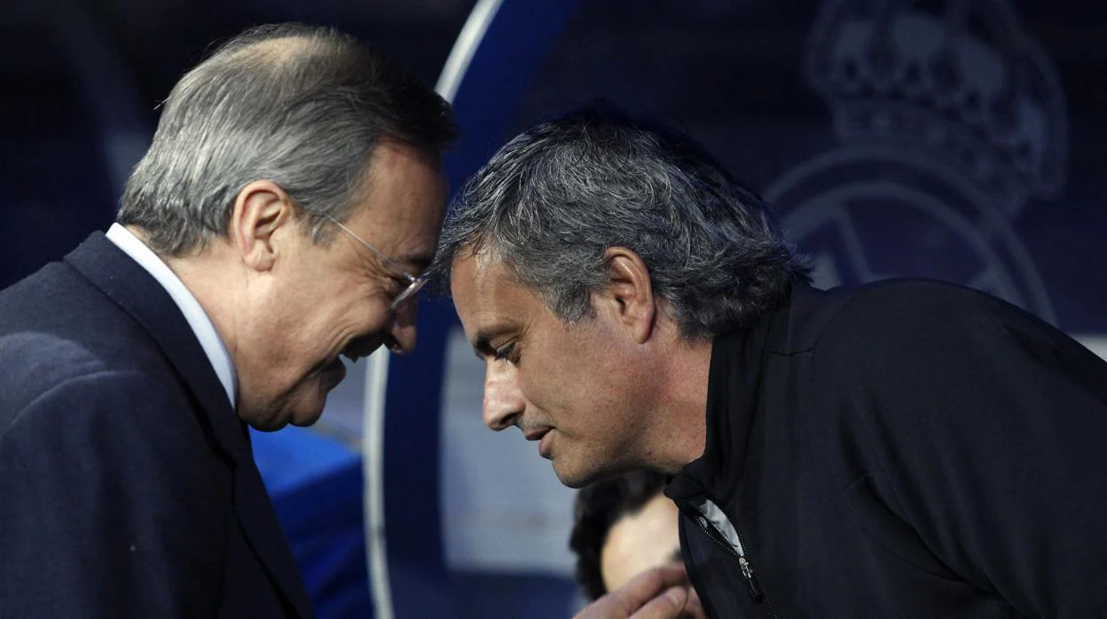 Florentino Pérez y José Mourinho, en diciembre de 2012