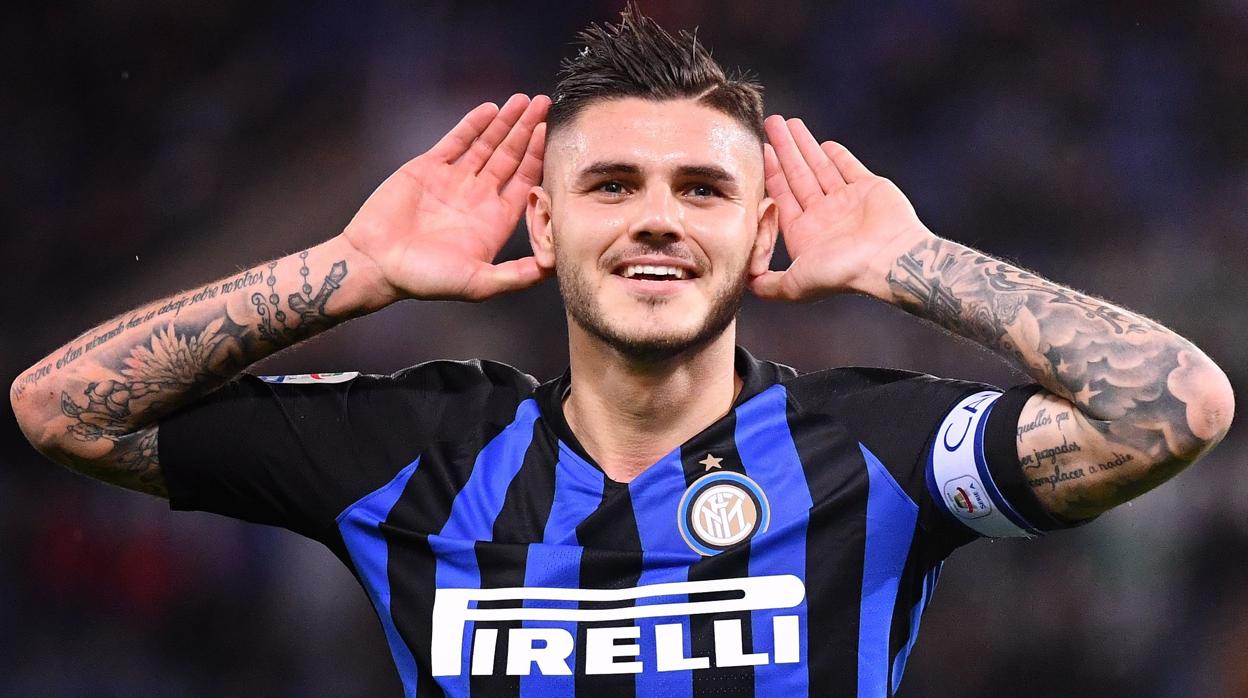 Icardi celebra un gol con el Inter de Milán