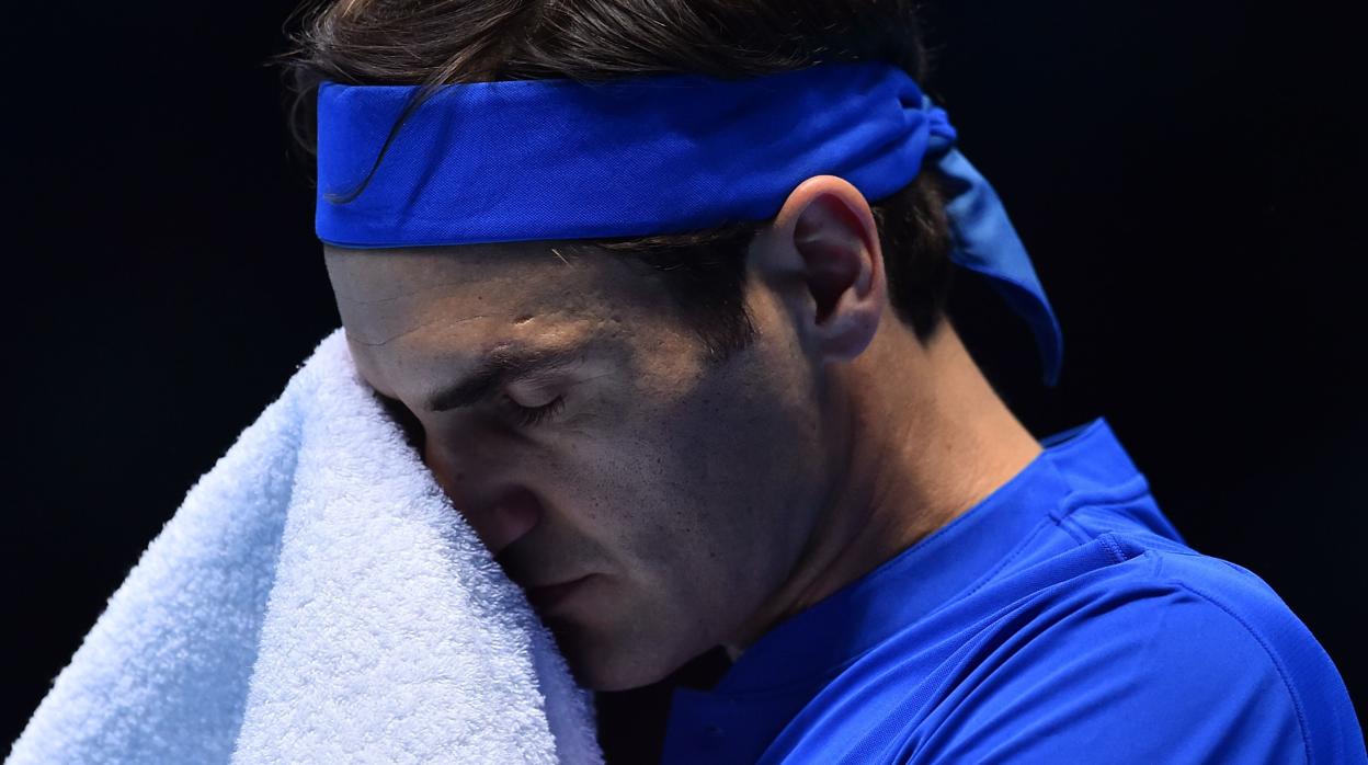 Roger Federer, durante el partido contra Kei Nishikori