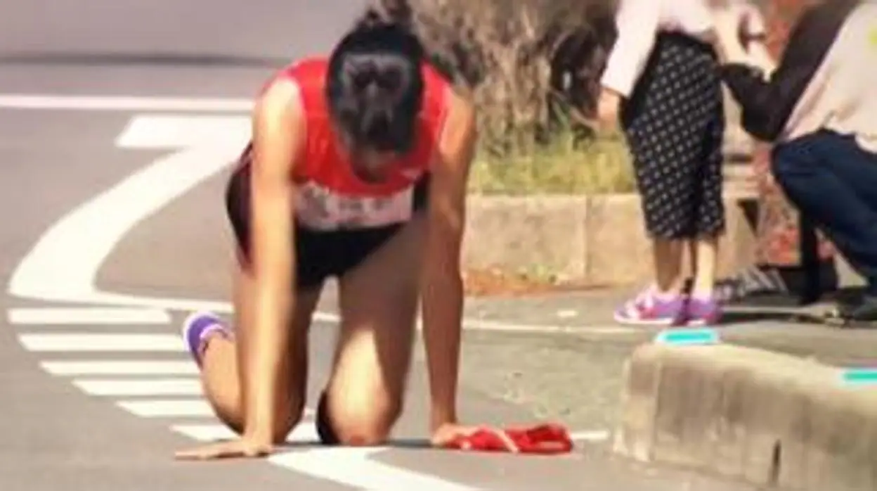 El esfuerzo inhumano de esta corredora japonesa
