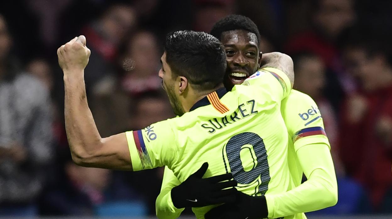 Suárez felicita a Dembélé or su gol ante el Atlético