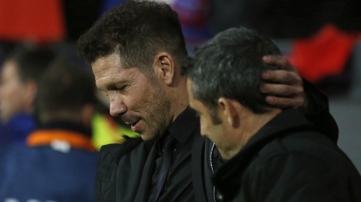 Simeone y Valverde, el pasdo fin de semana en el Metropolitano