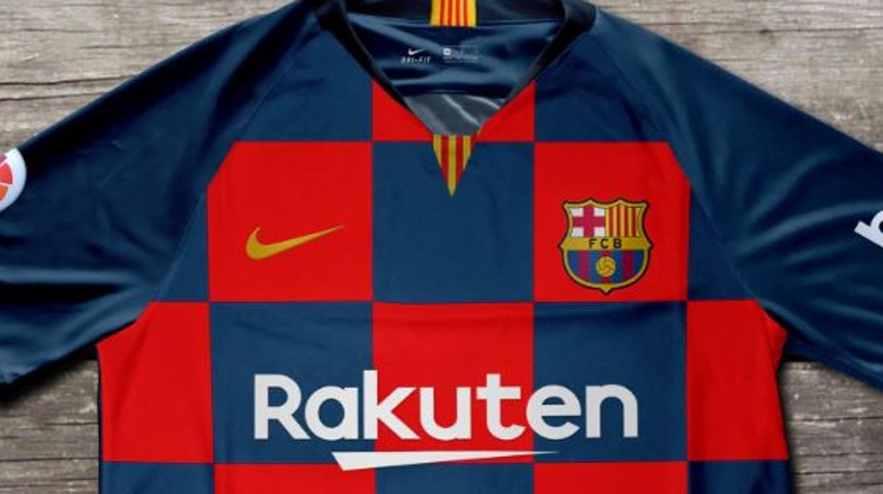 Así sería el rompedor diseño de la nueva camiseta «ajedrezada» del Barcelona