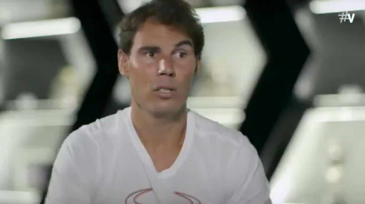 Rafa Nadal, durante la entrevista en 'Movistar +'