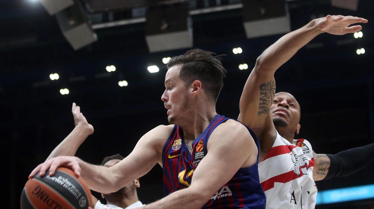 Heurtel durante el partido del pasado miércoles ante el Olimpia Milan