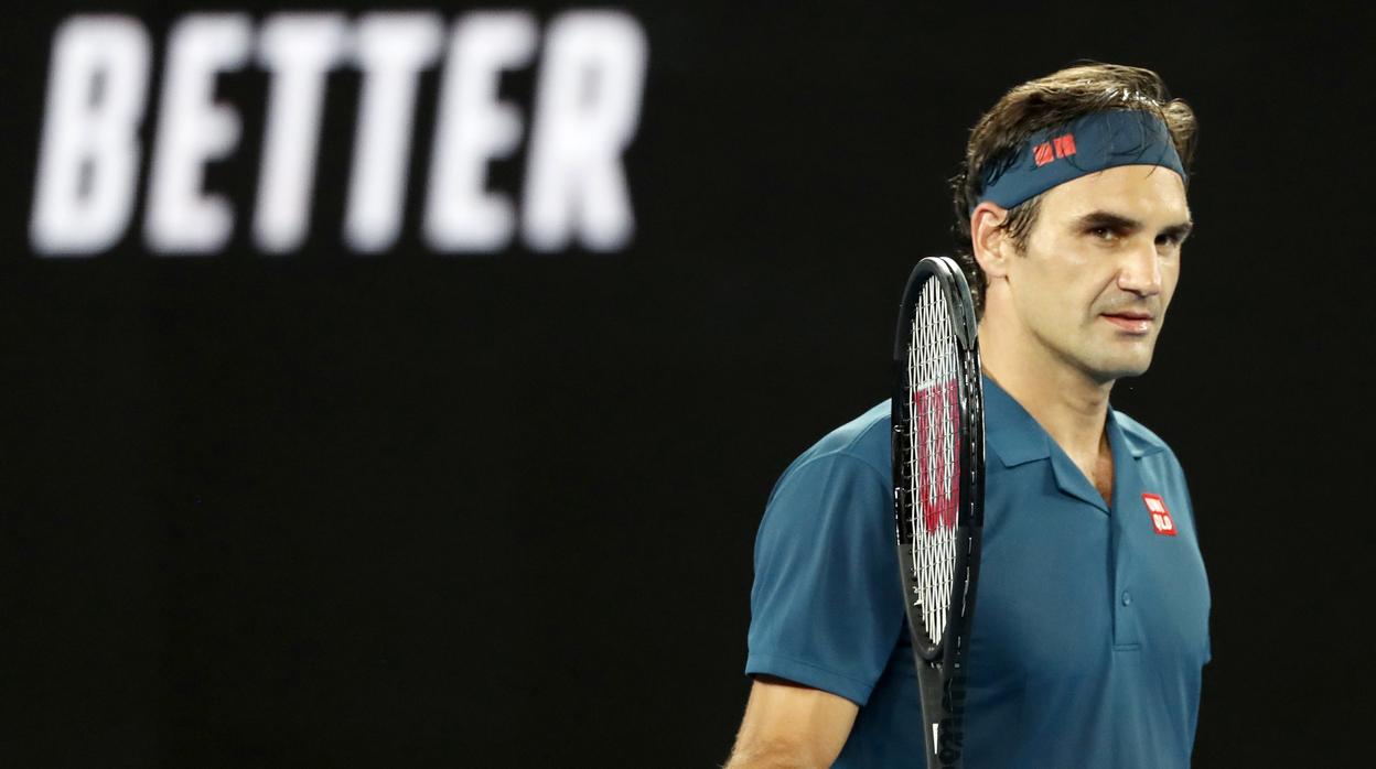 Federer, durante su duelo ante Istomin