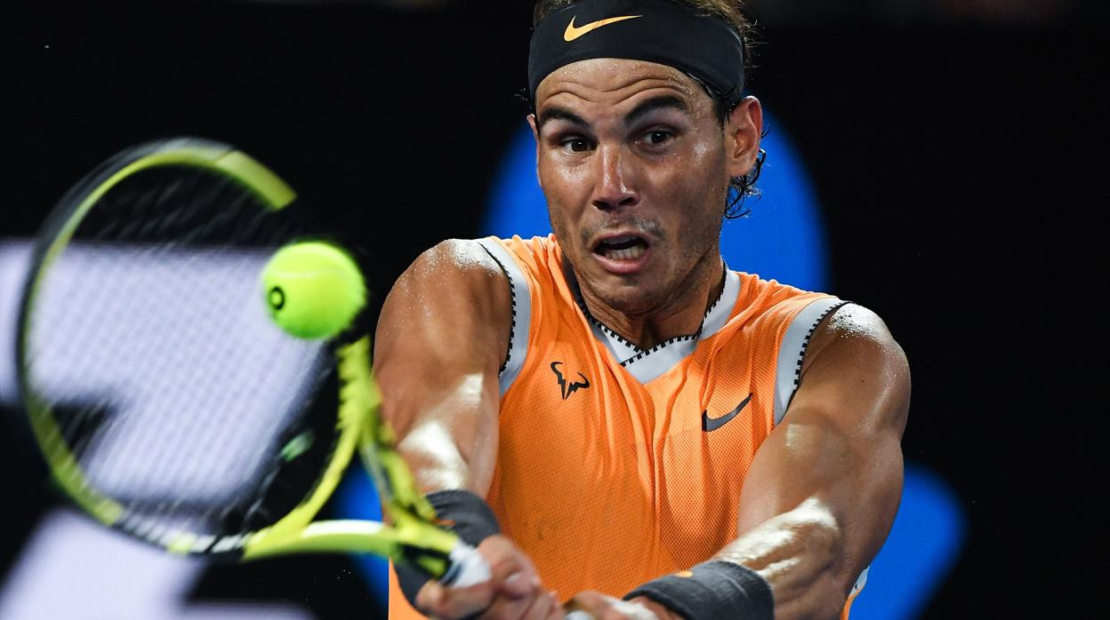 Rafa Nadal, en la semifinal ante Stefanos Tsitsipas