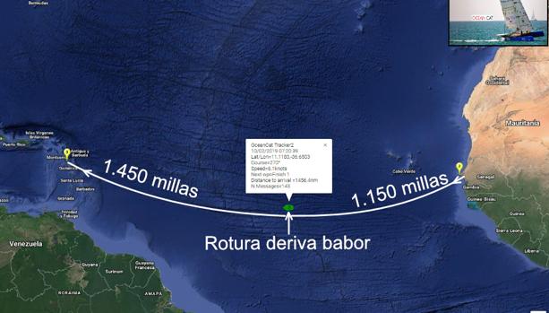 «OceanCat» choca con un objeto que rompe una de las derivas