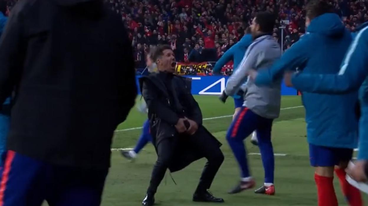 El gesto de Simeone en el partido ante la Juventus