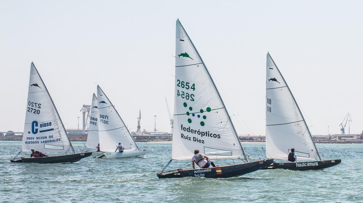 Penúltimo y decisivo asalto en la bahía de Cádiz de la XX Liga de Patín a Vela