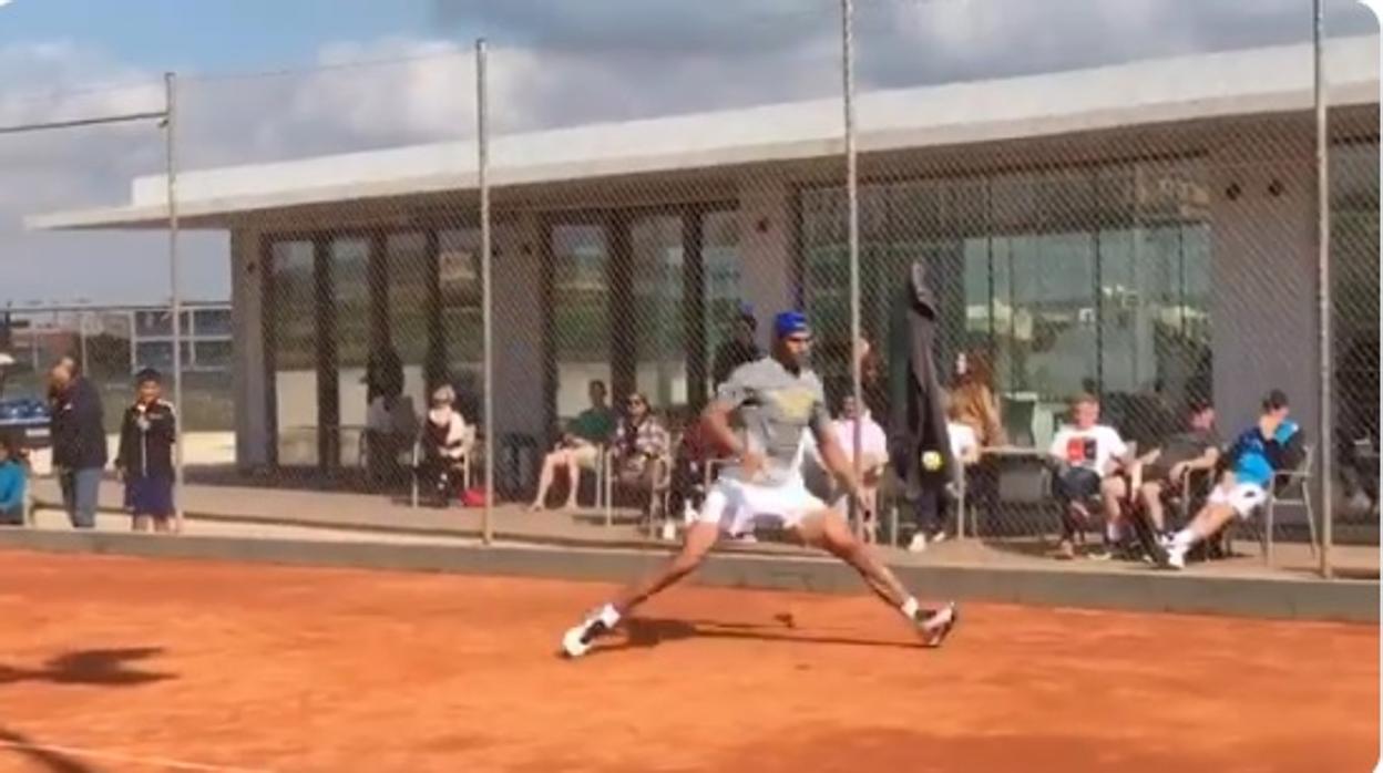 Nadal, este martes durante el entrenamiento