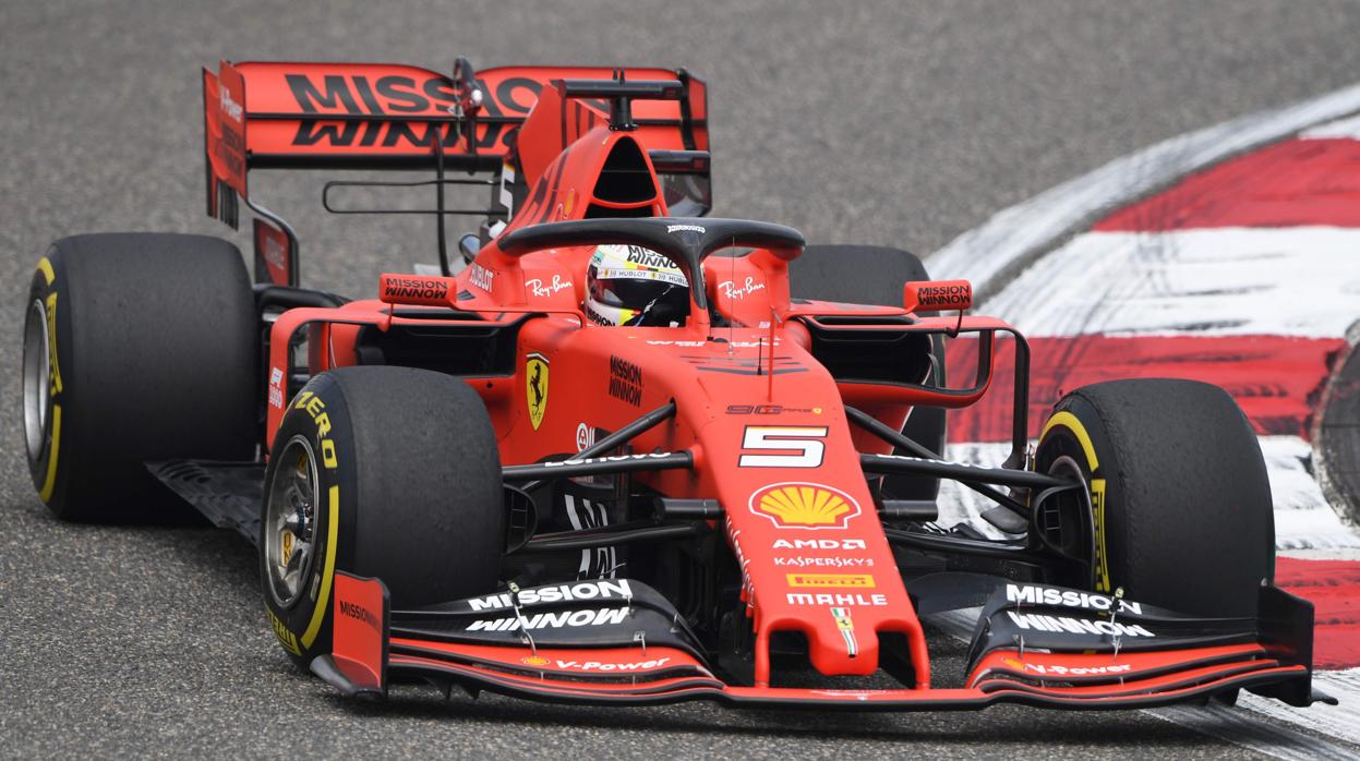 Vettel, al volante del Ferrari