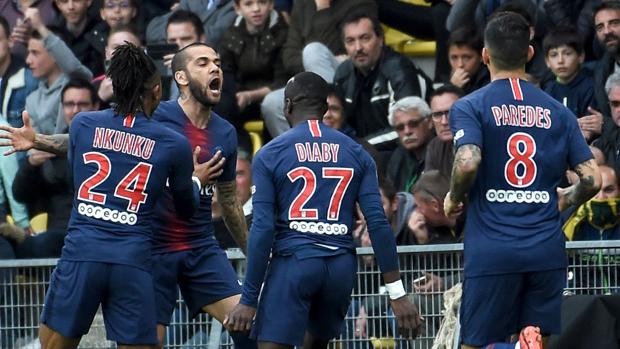 El París Saint-Germain campeón de Francia antes de jugar frente al Mónaco