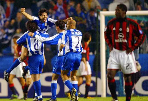 4-0 al Milán: El Deportivo se asentó durante un lustro en la Champions. En 2004, tras eliminar a la Juventus, volvieron de San Siro con un 4-1. Riazor vivió una noche mágica y el equipo remontó en la vuelta