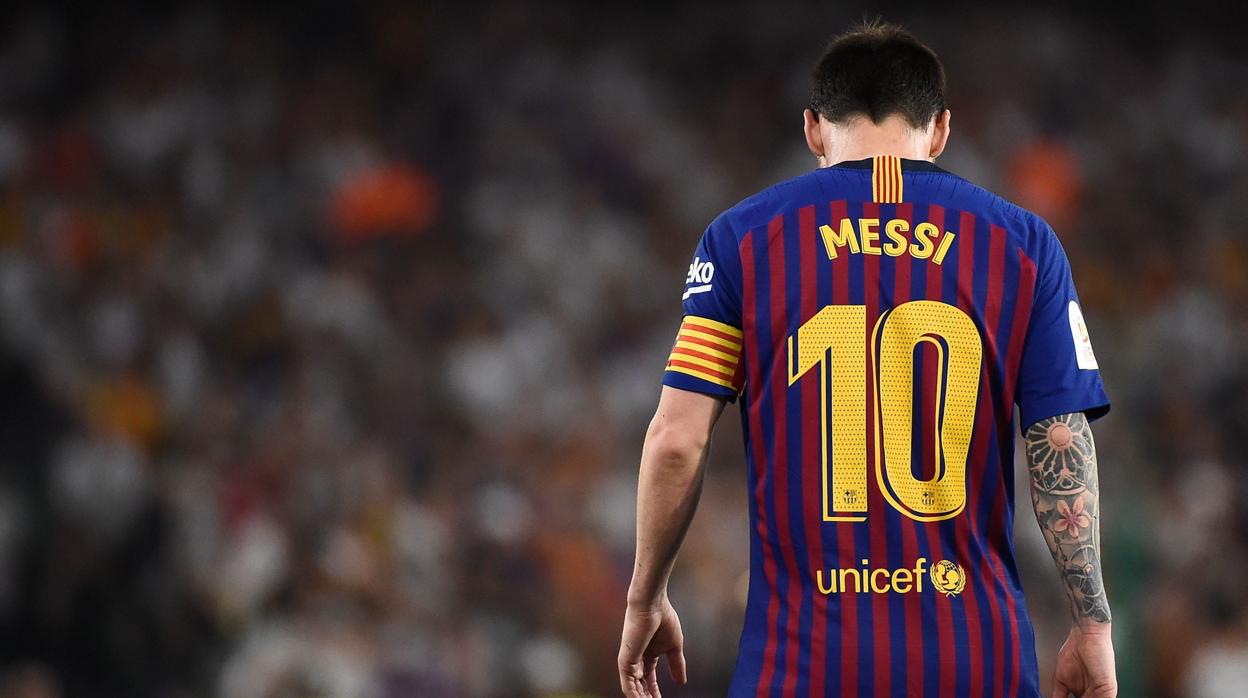 Leo Messi tras el partido ante el Valencia