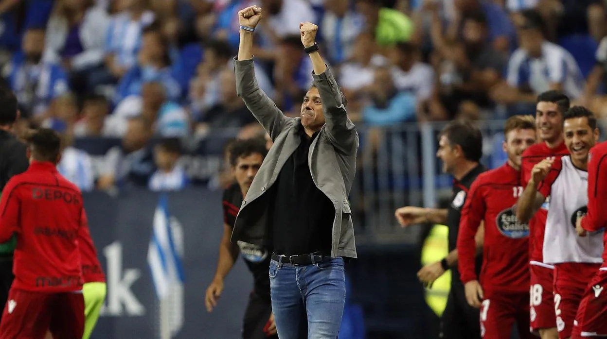 Martí celebra un gol en la semifinal ante el Málaga