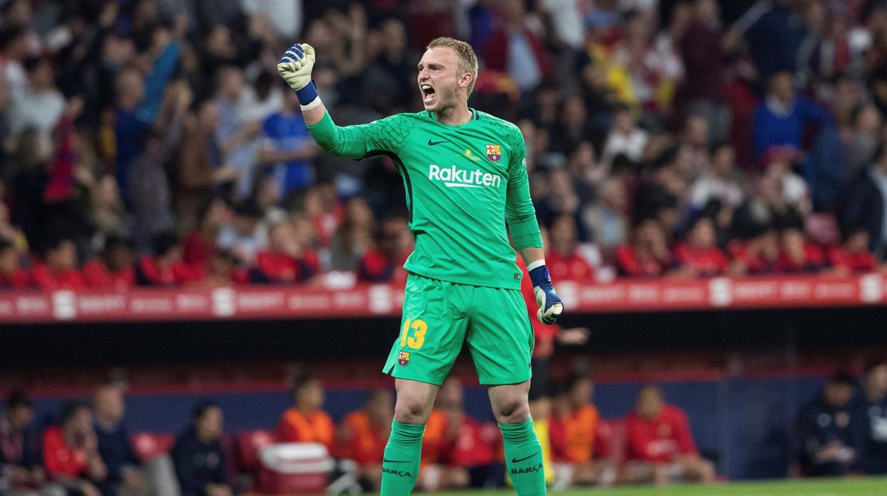 Jasper Cillessen durante un partido del Barcelona