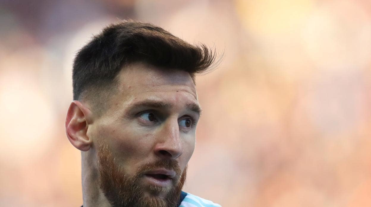 Lionel Messi en el partido ante Chile
