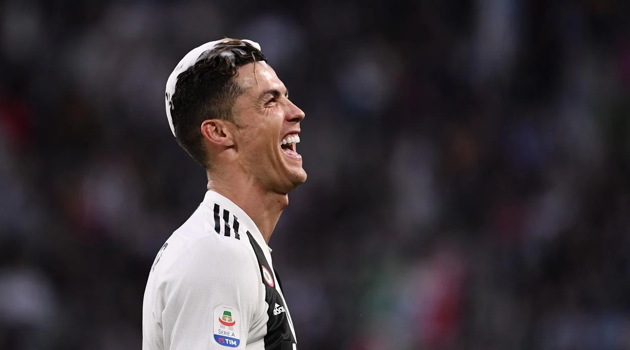 Cristiano celebra un título con la Juventus