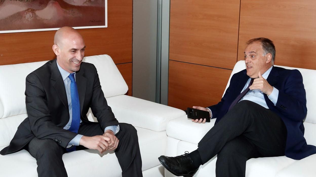 Rubiales y Tebas, en una reunión del año pasado