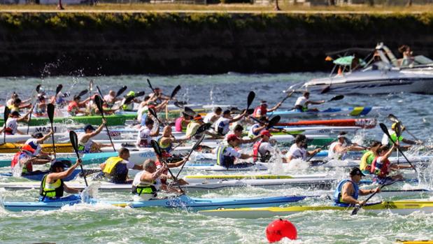 Iván Alonso y Jaime Sobrado se impusieron en la categoría de K2 en el Trofeo Concello de Vigo