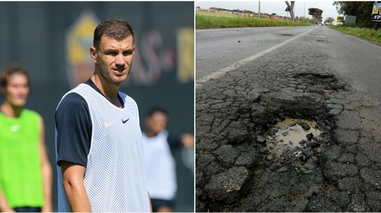 Los jugadores de la Roma, furiosos contra el Ayuntamiento por los baches de la ciudad