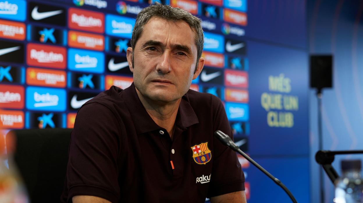 Ernesto Valverde en rueda de prensa